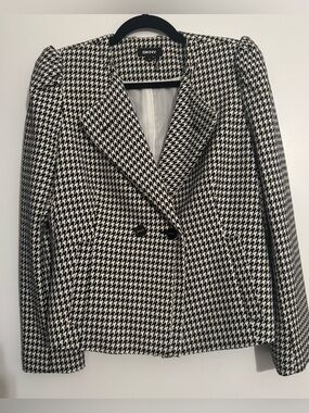 DKNY Houndstooth Blazer NWOT Size 10 Black & White